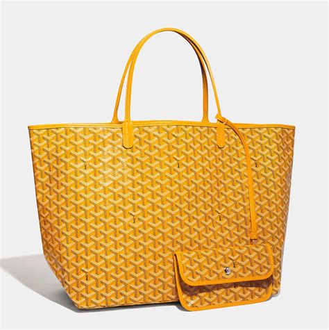 yelow goyard pouch|Goyard Goyardine Yellow St. Louis GM Tote Bag Palladium .